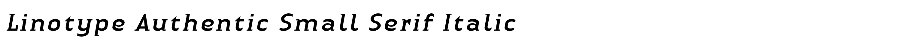 Linotype Authentic Small Serif Italic